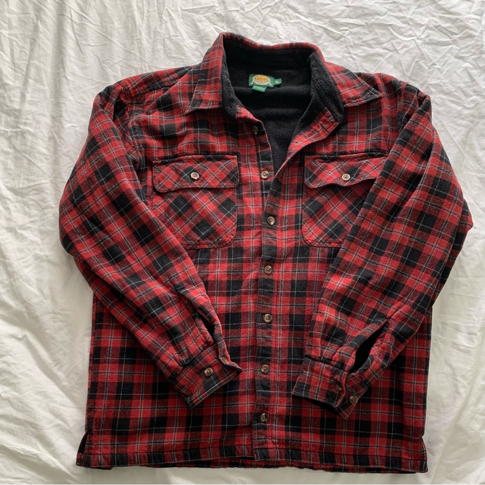 Cabela’s Men’s Plaid Flannel Jacket Size XL Tall